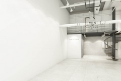 store in the department store display emtry room waiting floor decoration with air duct and system work 3d rendering